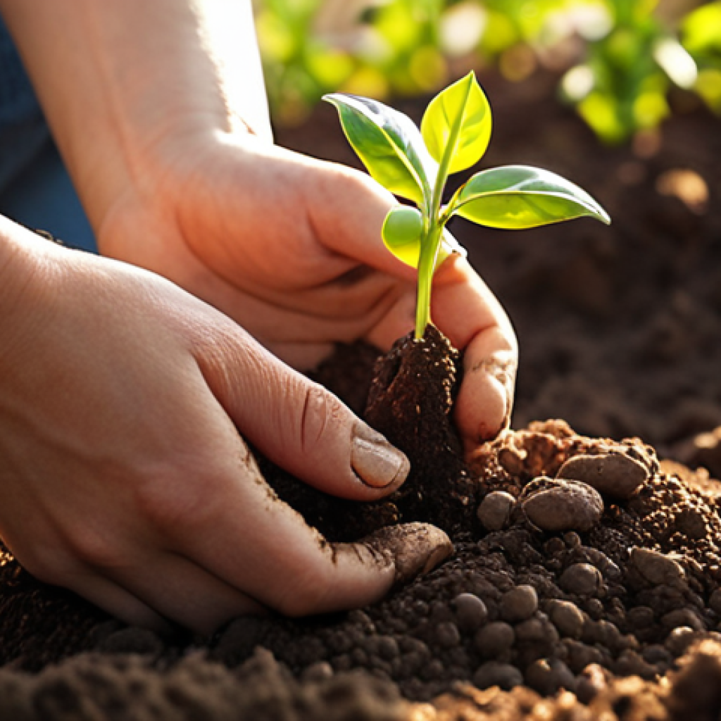 **

A close-up of hands gently planting a seed in fertile soil, bathed in warm sunlight. Focus on the texture of the soil and the delicate sprout emerging, symbolizing the planting of a story in the listener's heart. Add a subtle bokeh effect in the background to emphasize the seed.

**