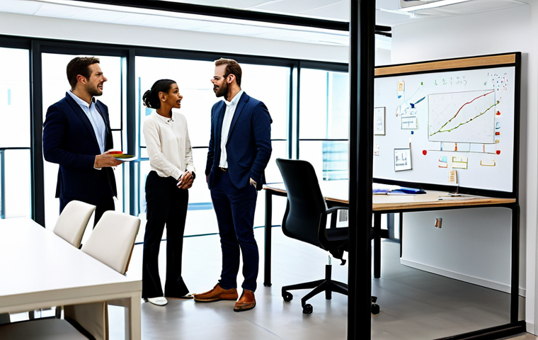 **

A diverse team of professionals collaborating in a modern, open-plan office, brainstorming ideas on a whiteboard, fully clothed, appropriate attire, safe for work, perfect anatomy, natural proportions, professional setting, family-friendly, well-lit, high quality, dynamic composition.

**