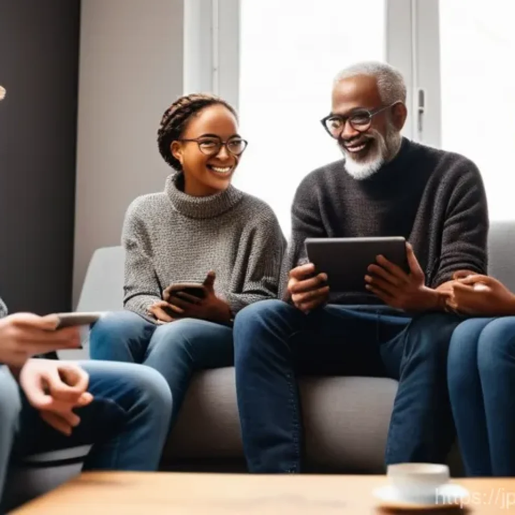 스토리텔러 관련 콘텐츠 시장의 성장 가능성 - **Prompt:** "A captivating and inviting scene depicting a diverse group of individuals (adults and o...