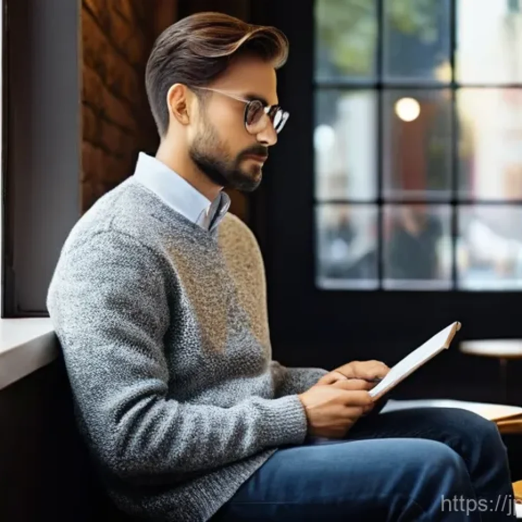 스토리텔러 직업의 성공 사례와 성장 가능성 분석과 연구 - **Prompt:** A serene and thoughtful person, gender-neutral, in their late 20s to early 30s, is seate...