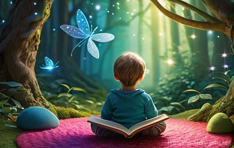 스토리텔러와 문학 작품의 연결성 - "A diverse group of individuals, including young adults and an elderly person, are gathered in a bri...