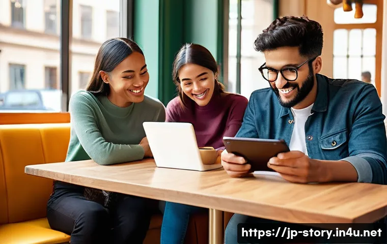 스토리텔러가 참여한 주요 프로젝트 리뷰 - **Prompt 1: The Heart of Digital Connection Through Storytelling**
    A diverse group of individual...