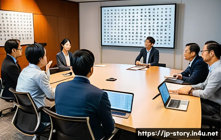 스토리텔러 자격증의 글로벌 인증 가능성 분석과 사례 연구와 전략 - A diverse group of professional storytellers gathered in a modern international conference room, eng...